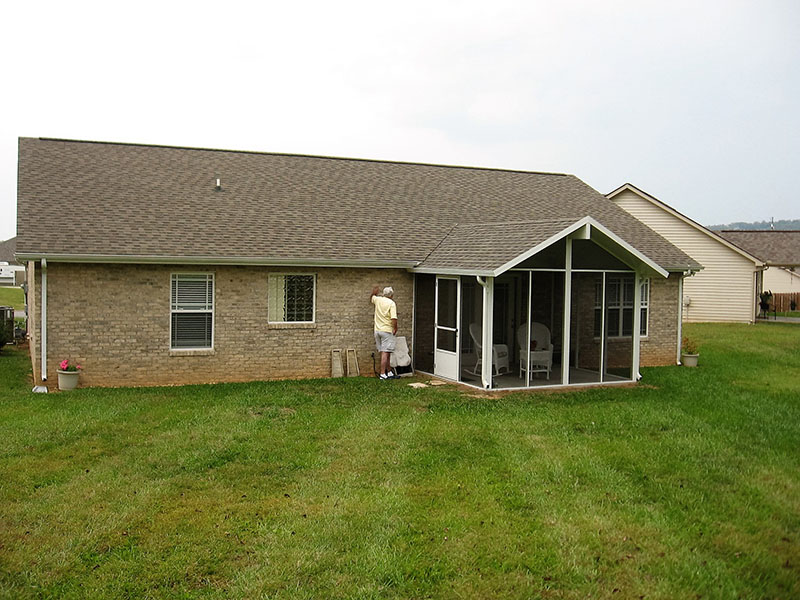 Residential screen room project by ATC Sunrooms East Tennessee