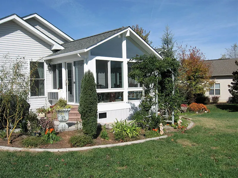 Interior pool view sunroom by ATC Sunrooms Knoxville TN